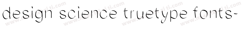design science truetype fonts字体转换